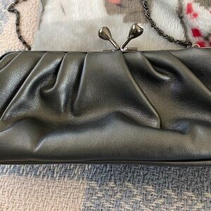 Metallic grey Clutch Bag